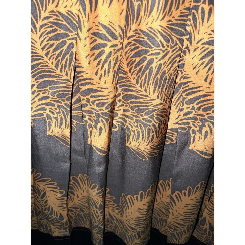 J. Jill Midi Skirt Womens 4 Silk Brown Floral Accordion Feminine Timeless Fairy - Picture 3 of 10
